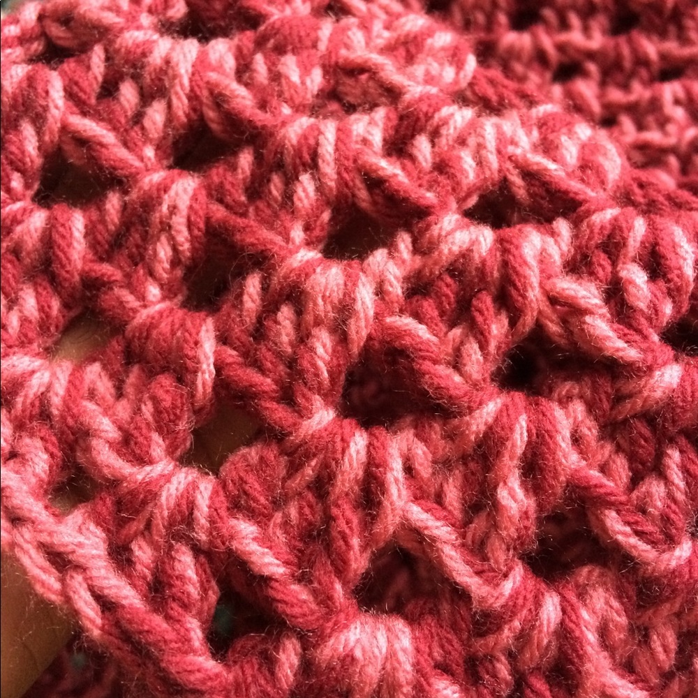 Two strand weighted crochet blanket